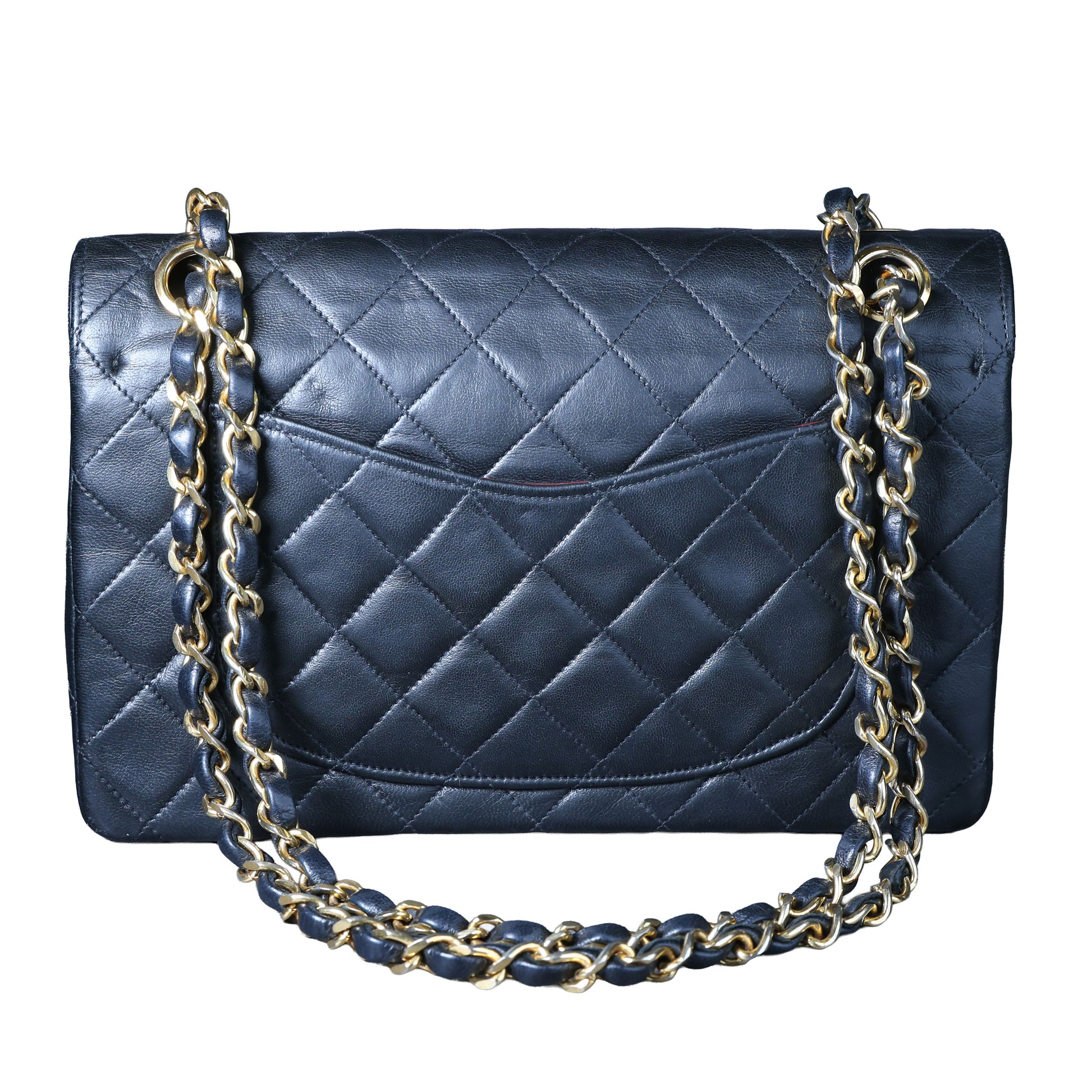 Preowned CHANEL Matelasse 23 Lambskin Double Flap Bag Black GHW 07XXXX0 0 series | Luxe Again Maison