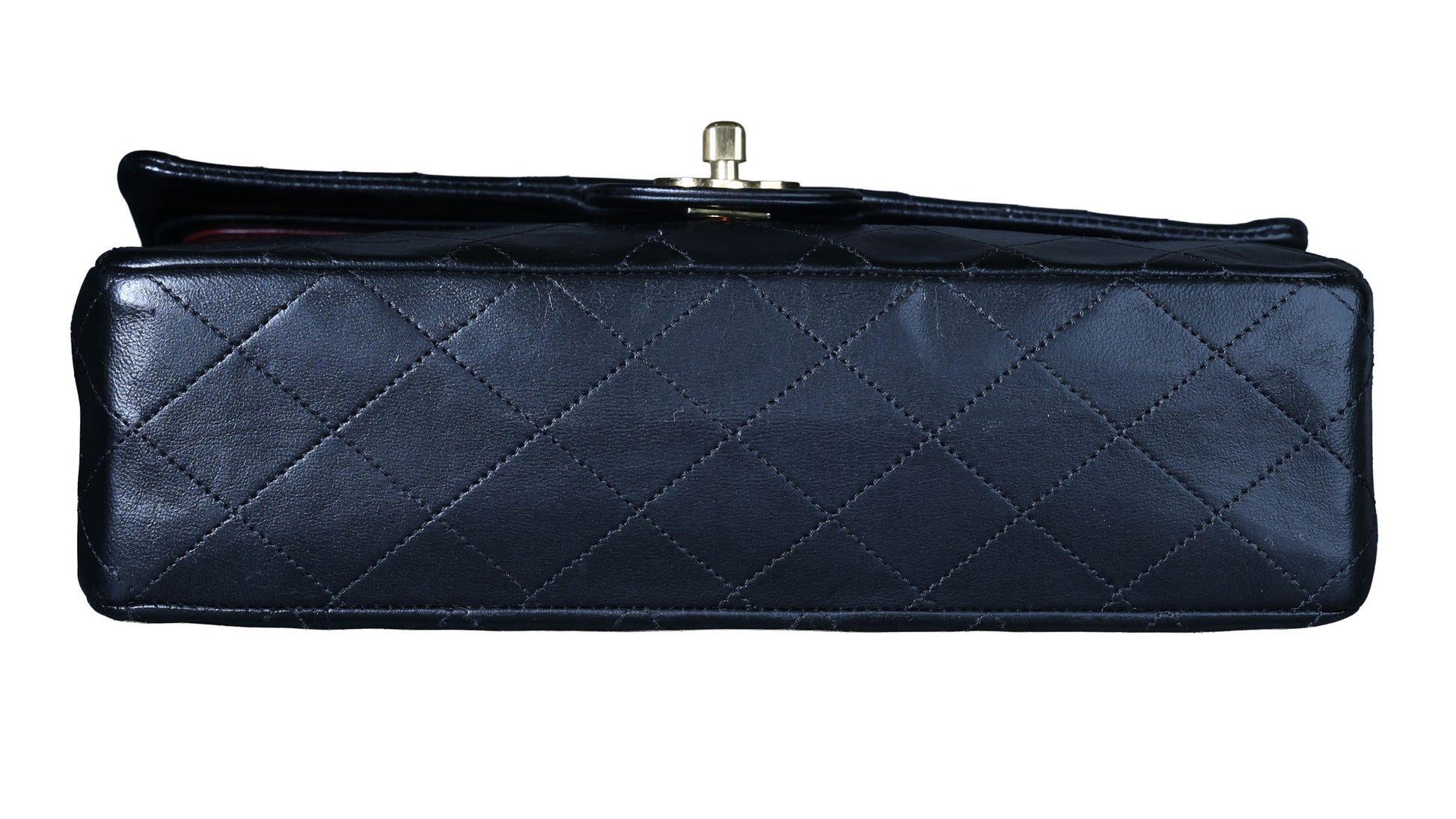 Preowned CHANEL Vintage Matelasse 25 Double Flap Black Lambskin Gold-Tone Hardware 09XXXXX 0 Series | Luxe Again Maison