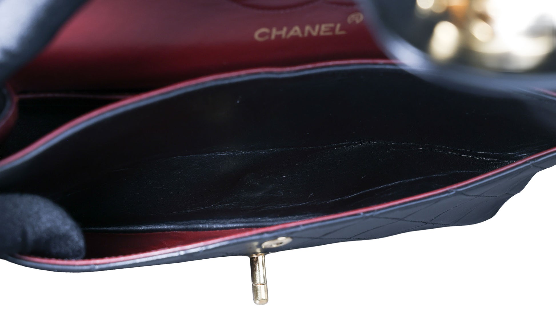 Preowned CHANEL Vintage Matelasse 25 Double Flap Black Lambskin Gold-Tone Hardware 09XXXXX 0 Series | Luxe Again Maison