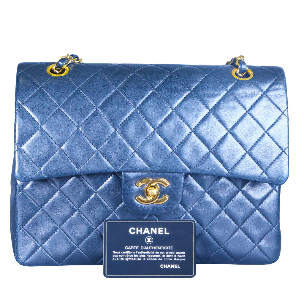 Preowned CHANEL Matelasse 25 Lambskin Double Flap Bag Black 14 Series | Luxe Again Maison