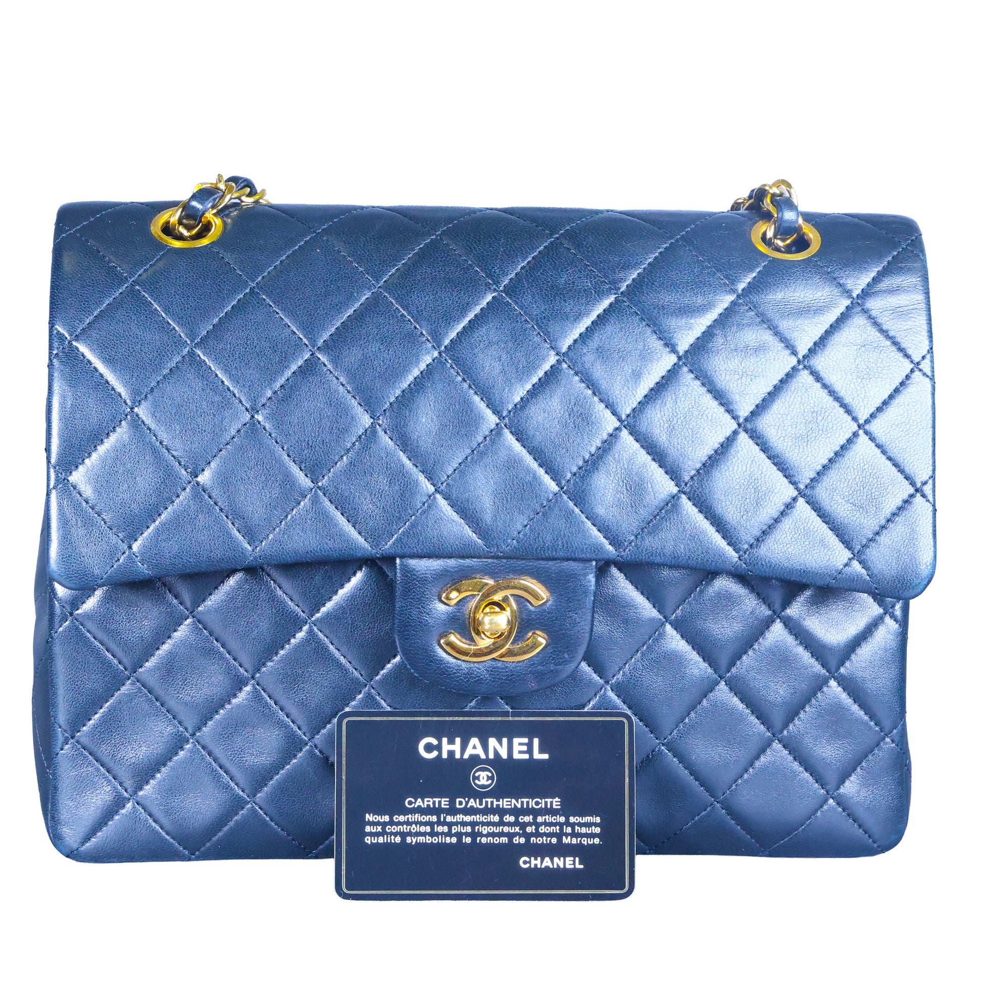 Preowned CHANEL Matelasse 25 Lambskin Double Flap Bag Black 14 Series | Luxe Again Maison