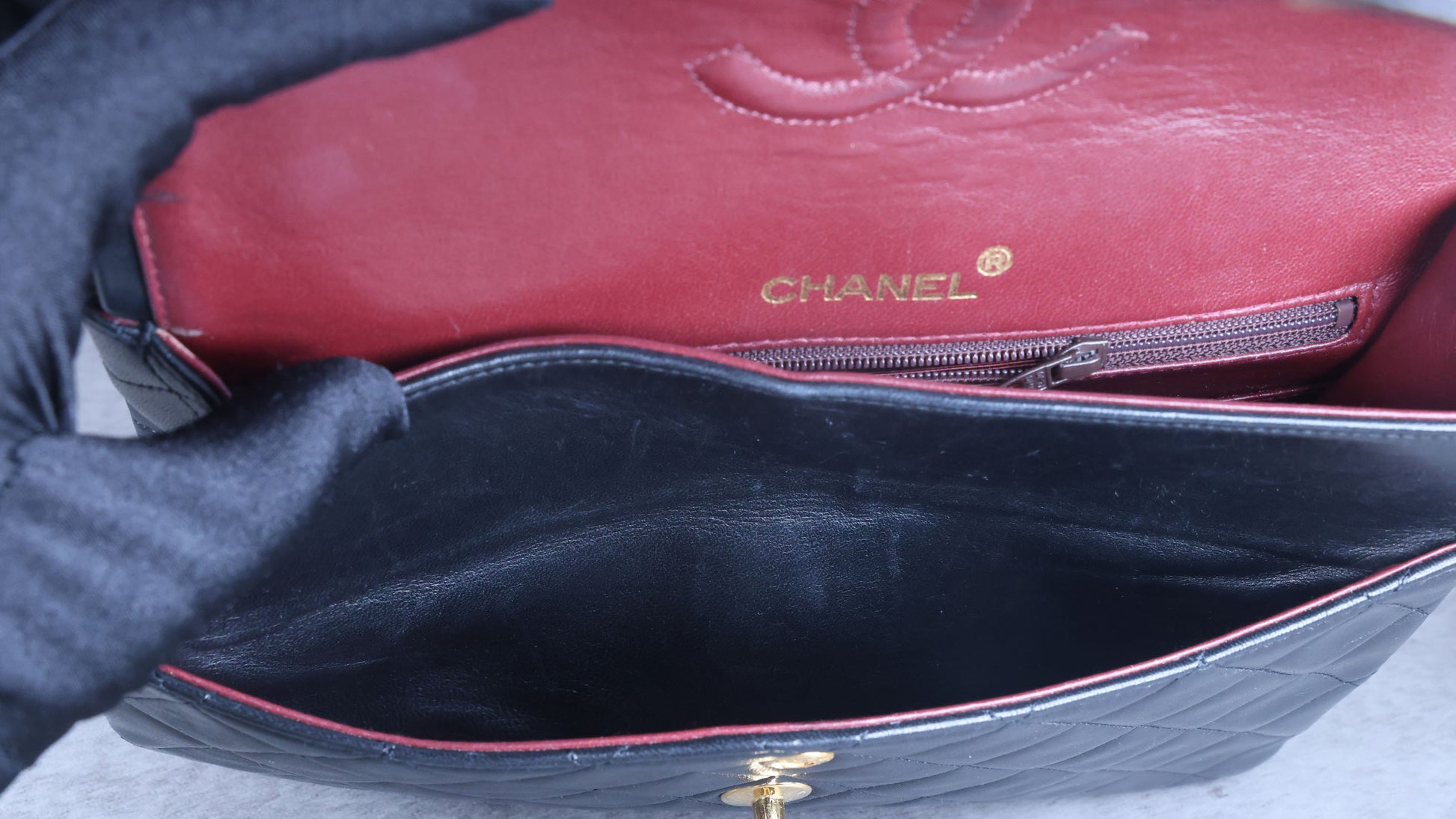 Preowned CHANEL Matelasse 25 Lambskin Double Flap Bag Black 14 Series | Luxe Again Maison