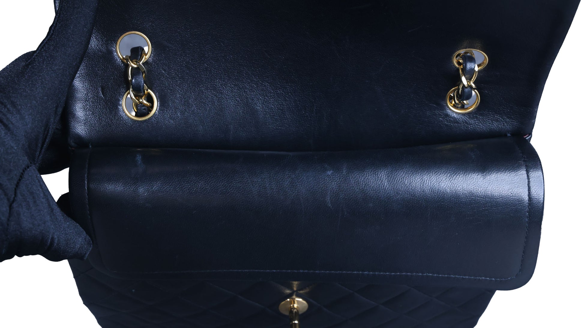 Preowned CHANEL Matelasse 25 Lambskin Double Flap Bag Black 14 Series | Luxe Again Maison