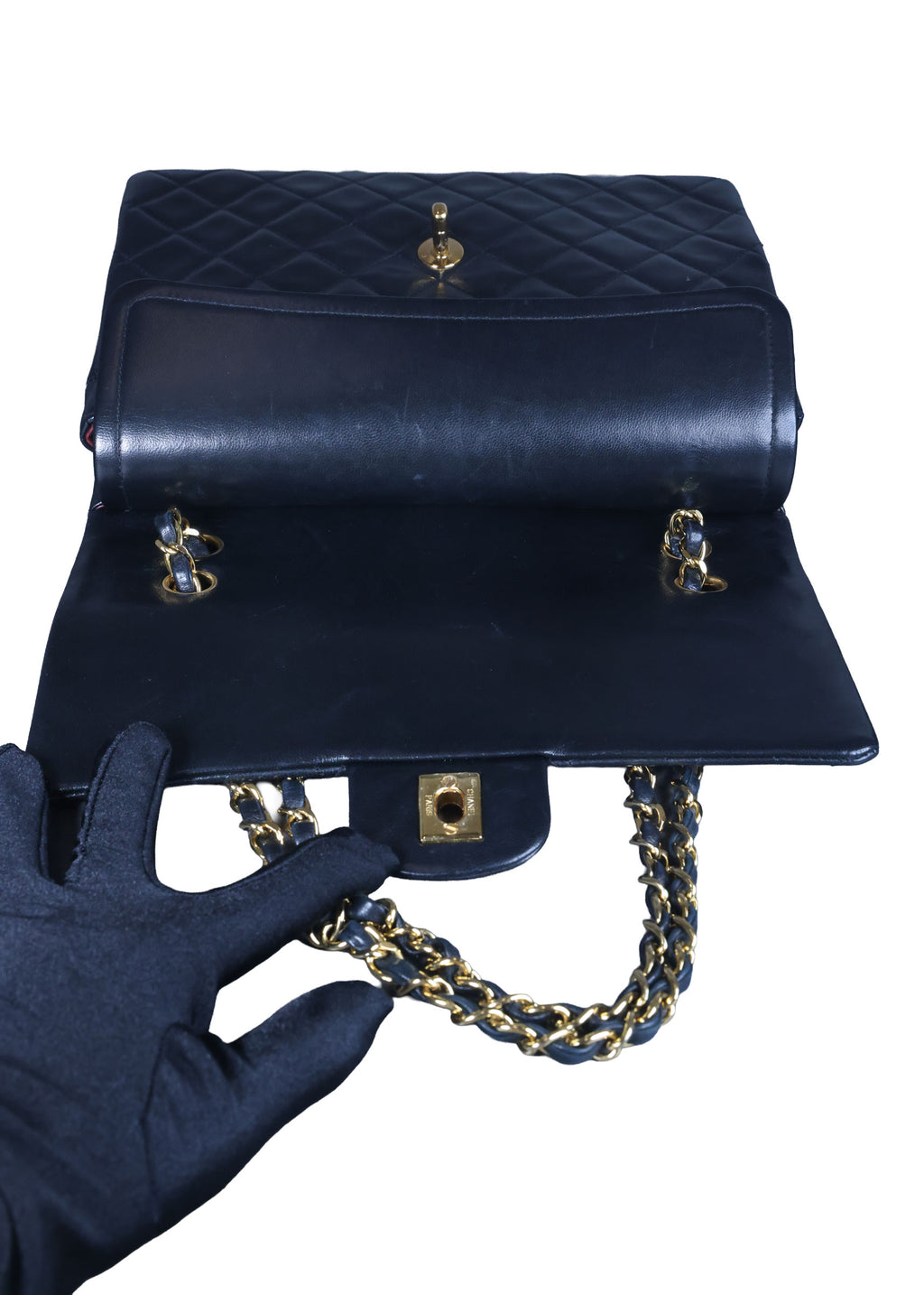Preowned CHANEL Matelasse 25 Lambskin Double Flap Bag Black 14 Series | Luxe Again Maison