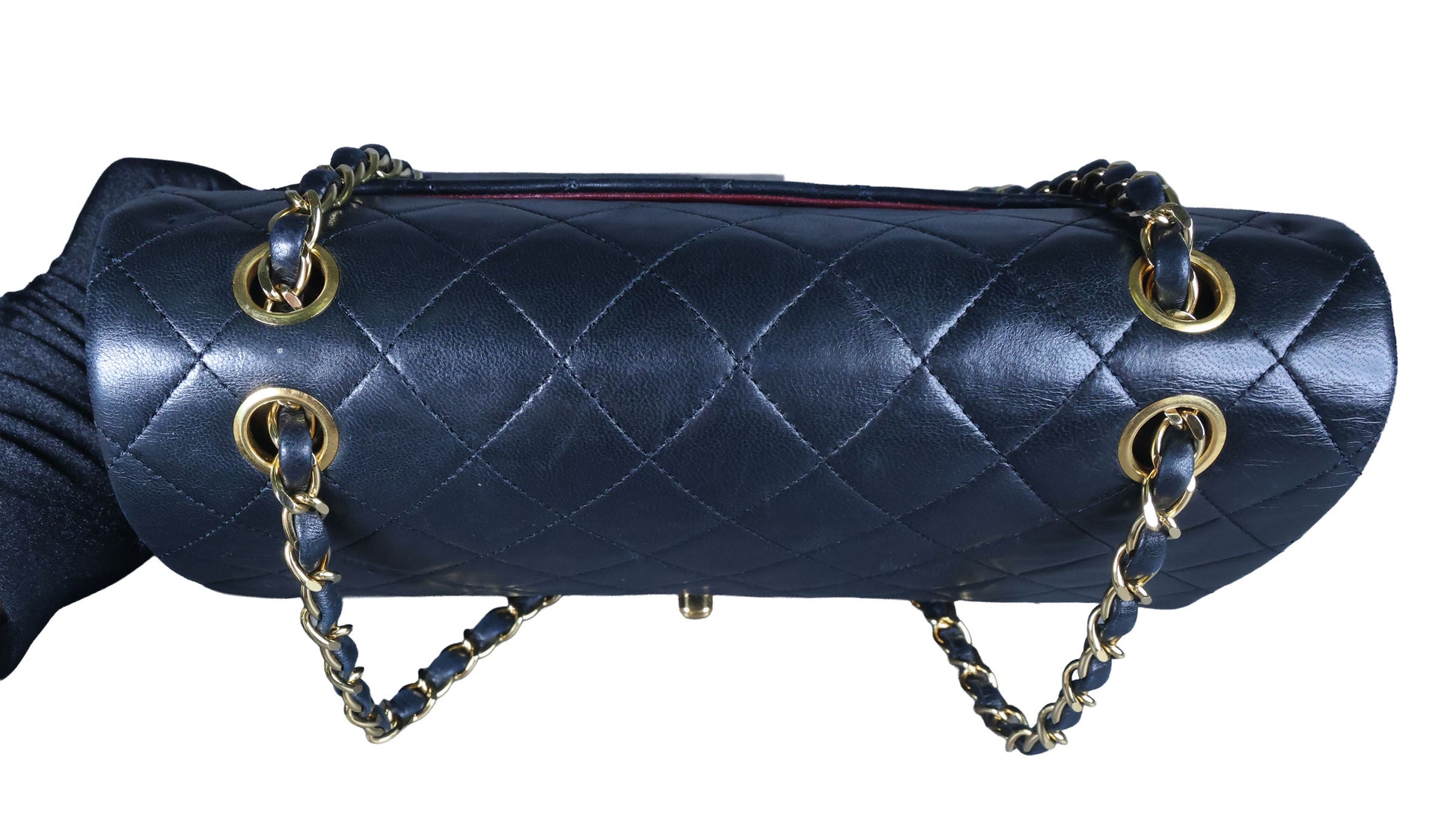 Preowned CHANEL Matelasse 25 Lambskin Double Flap Bag Black 14 Series | Luxe Again Maison