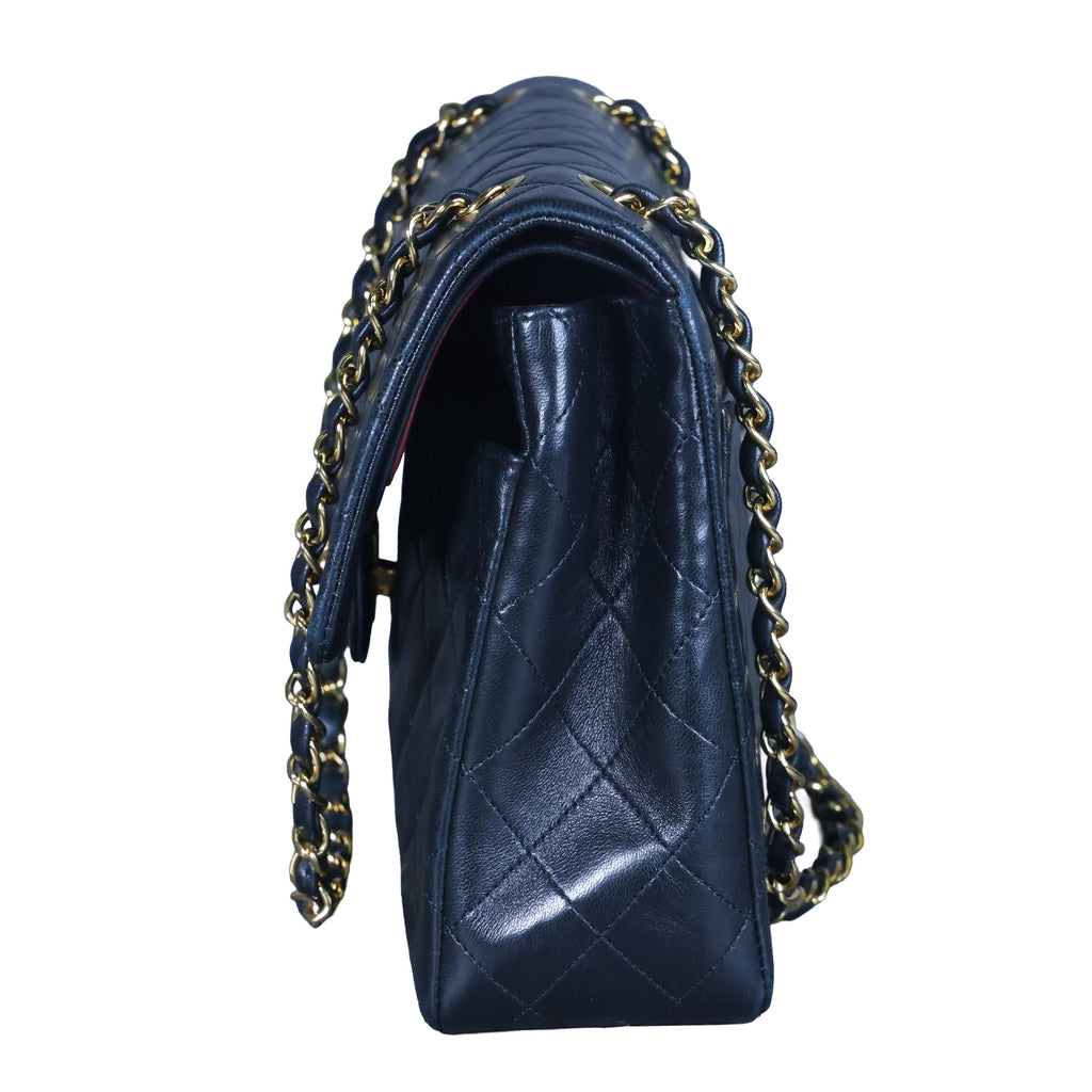 Preowned CHANEL Matelasse 25 Lambskin Double Flap Bag Black 14 Series | Luxe Again Maison