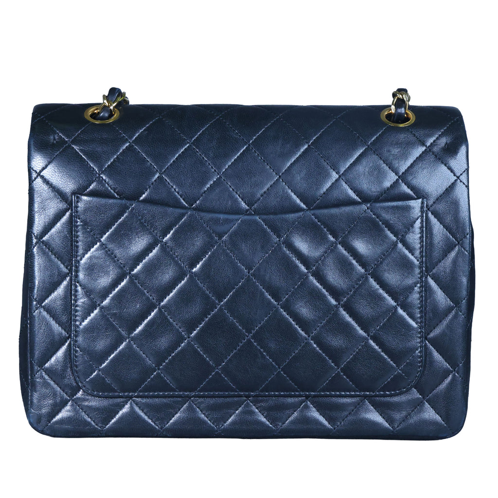 Preowned CHANEL Matelasse 25 Lambskin Double Flap Bag Black 14 Series | Luxe Again Maison