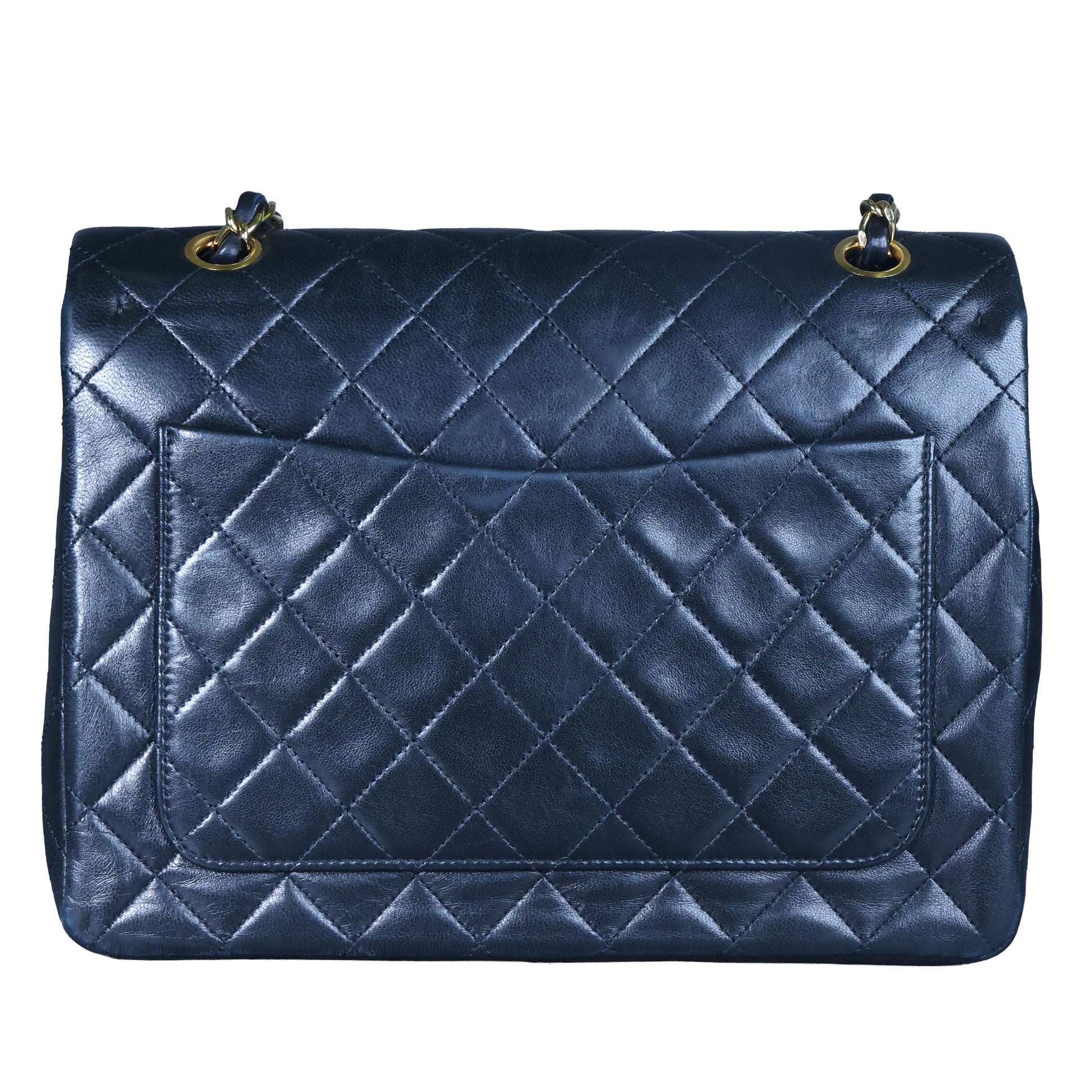Preowned CHANEL Matelasse 25 Lambskin Double Flap Bag Black 14 Series | Luxe Again Maison