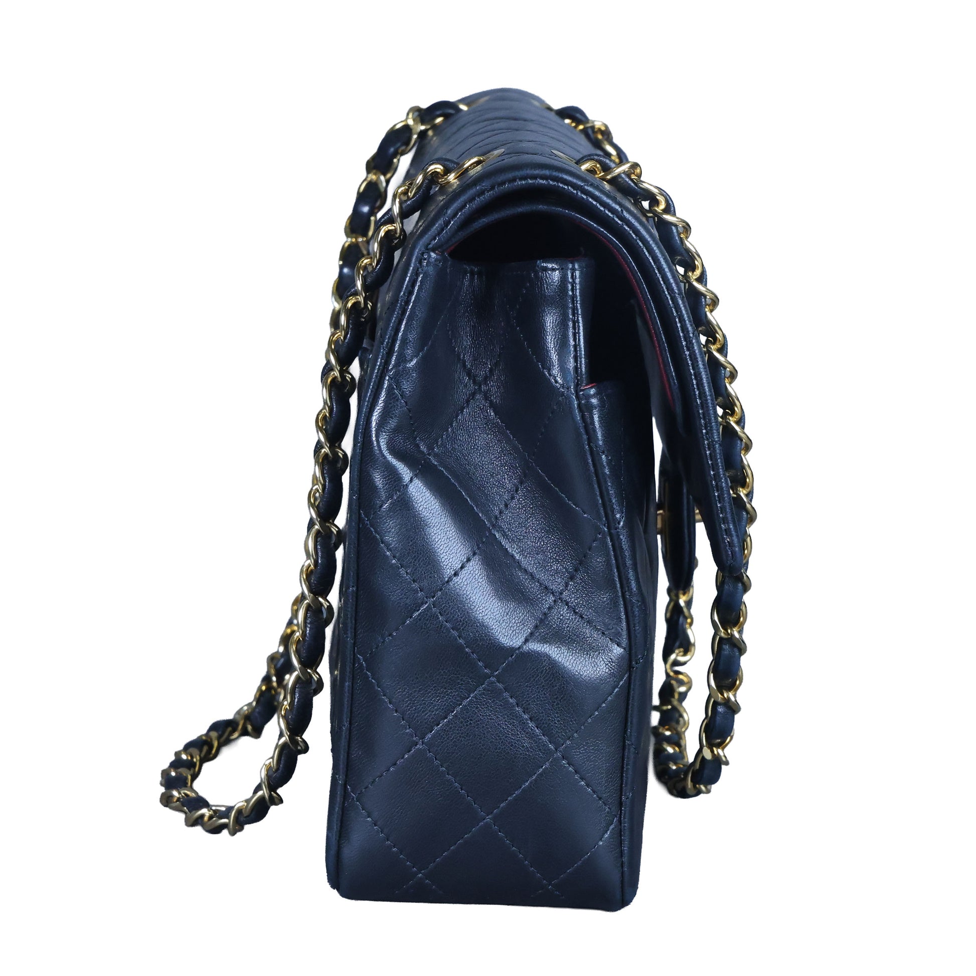 Preowned CHANEL Matelasse 25 Lambskin Double Flap Bag Black 14 Series | Luxe Again Maison