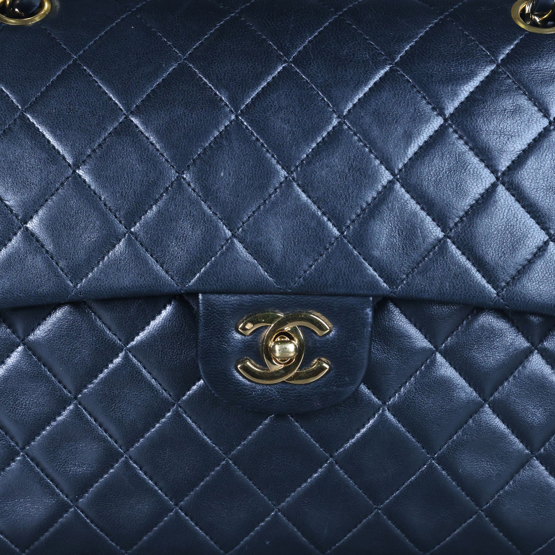 Preowned CHANEL Matelasse 25 Lambskin Double Flap Bag Black 14 Series | Luxe Again Maison