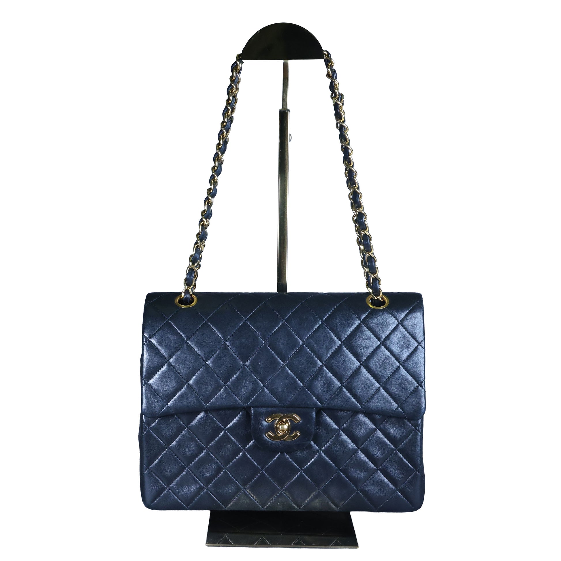 Preowned CHANEL Matelasse 25 Lambskin Double Flap Bag Black 14 Series | Luxe Again Maison
