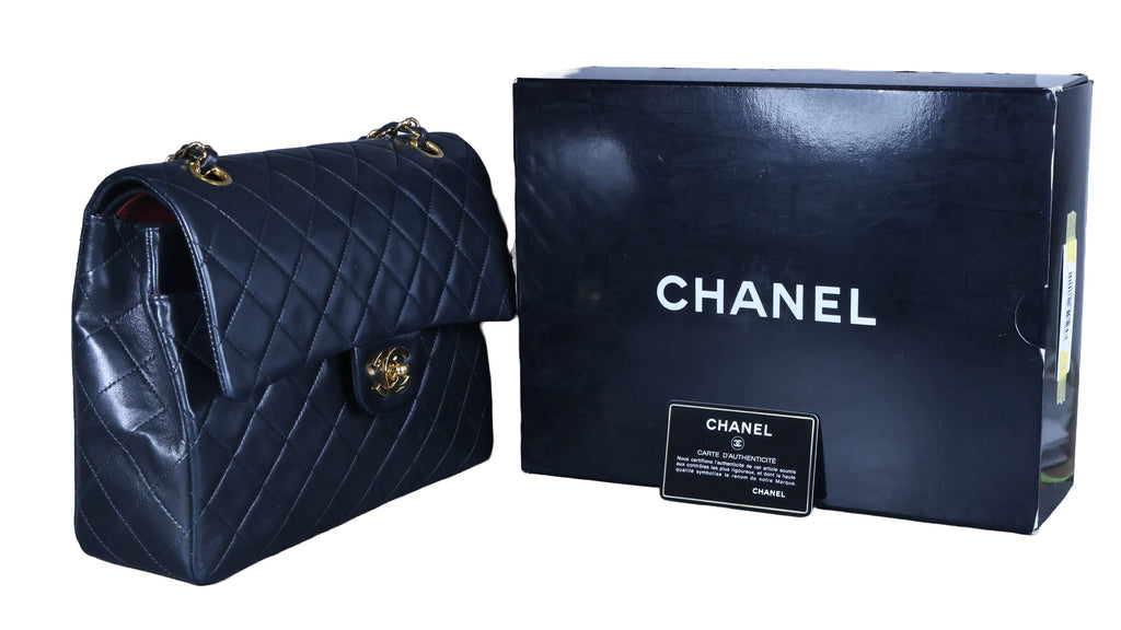 Preowned CHANEL Matelasse 25 Lambskin Double Flap Bag Black 14 Series | Luxe Again Maison