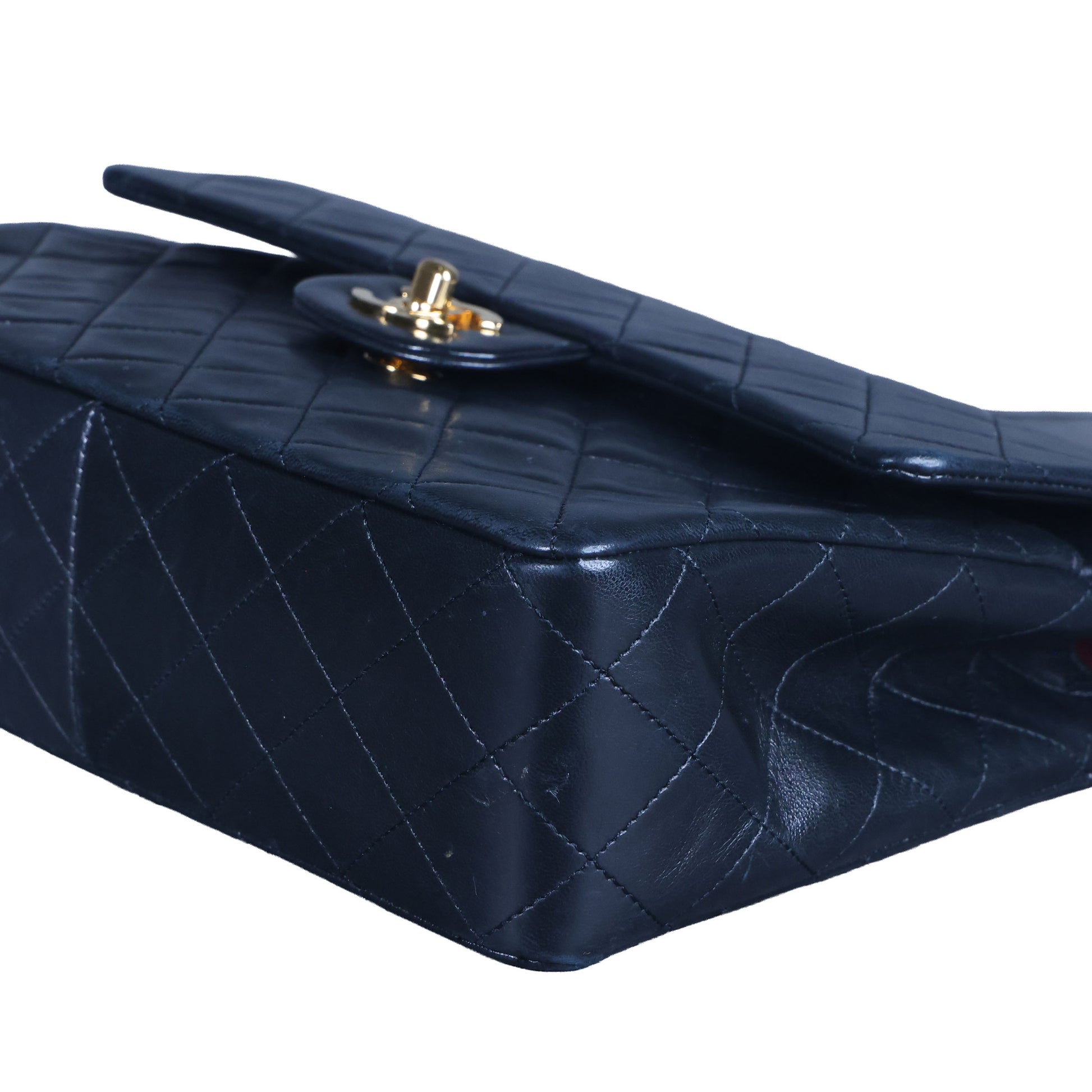 Preowned CHANEL Matelasse 25 Lambskin Double Flap Bag Black 14 Series | Luxe Again Maison