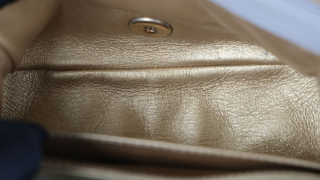 Preowned CHANEL Mini 17 Matelasse Single Flap Lambskin  Coco Ball Chain GHW Gray Bag | Luxe Again Maison