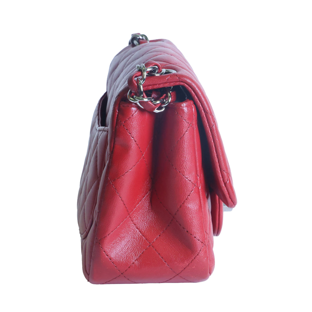 Preowned CHANEL Mini Classic 17 Matelasse Single Flap Red Silver-Tone Hardware 1XXXXXX8 | Luxe Again Maison