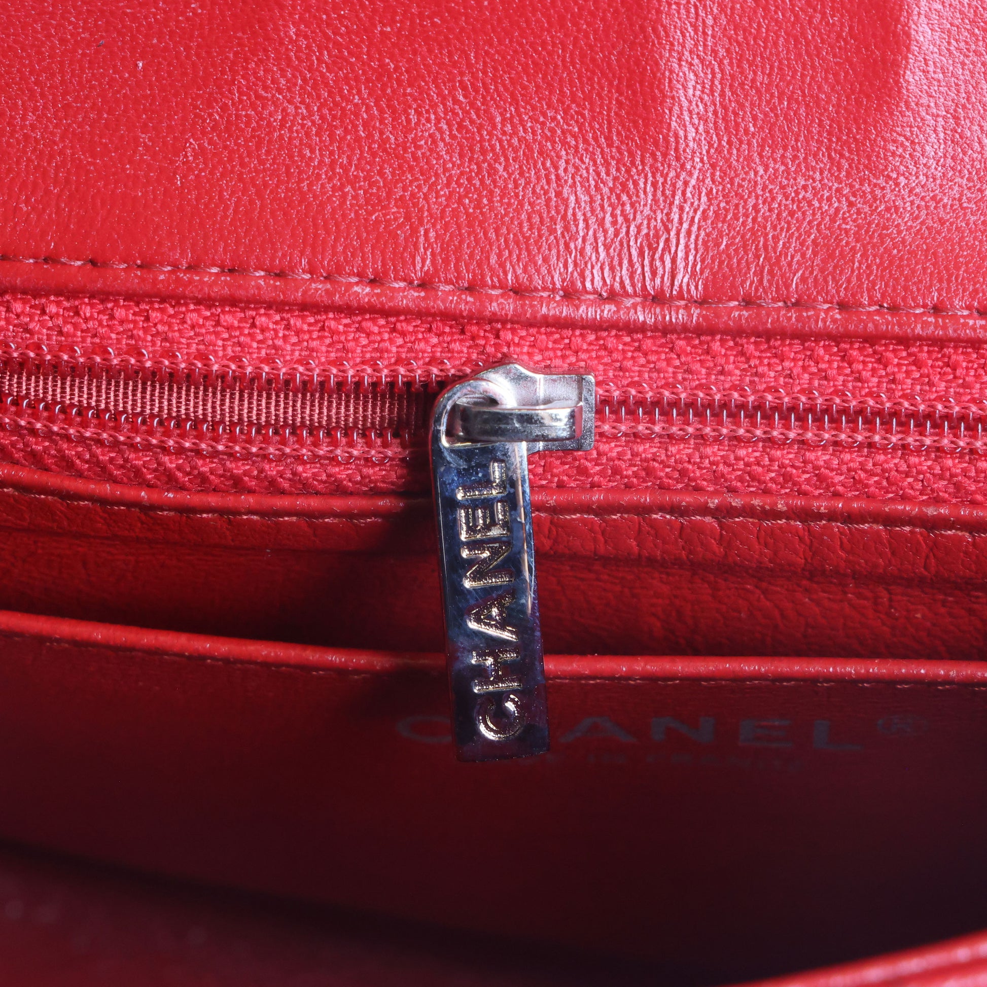 Preowned CHANEL Mini Classic 17 Matelasse Single Flap Red Silver-Tone Hardware 1XXXXXX8 | Luxe Again Maison