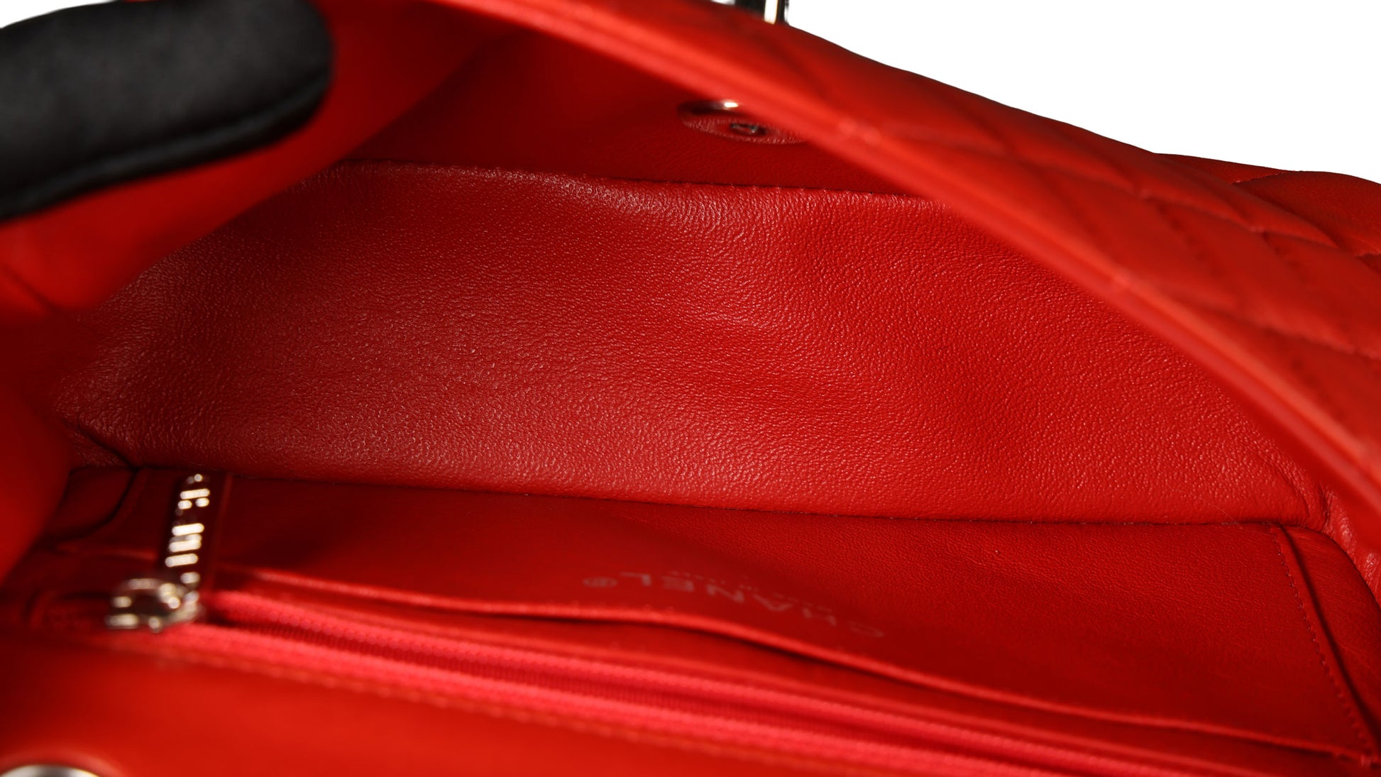 Preowned CHANEL Mini Single Flap Double Chain Matelasse Lambskin SHW Red Bag | Luxe Again Maison