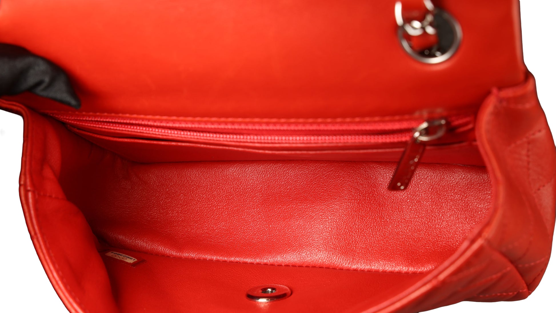 Preowned CHANEL Mini Single Flap Double Chain Matelasse Lambskin SHW Red Bag | Luxe Again Maison