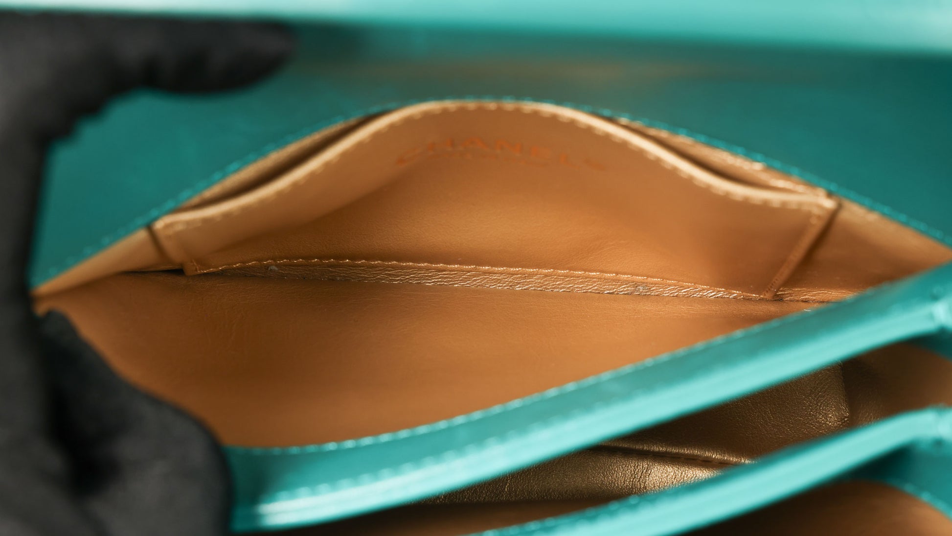 Preowned CHANEL Trendy CC Top Handle Quilted Lambskin Green  | Luxe Again Maison