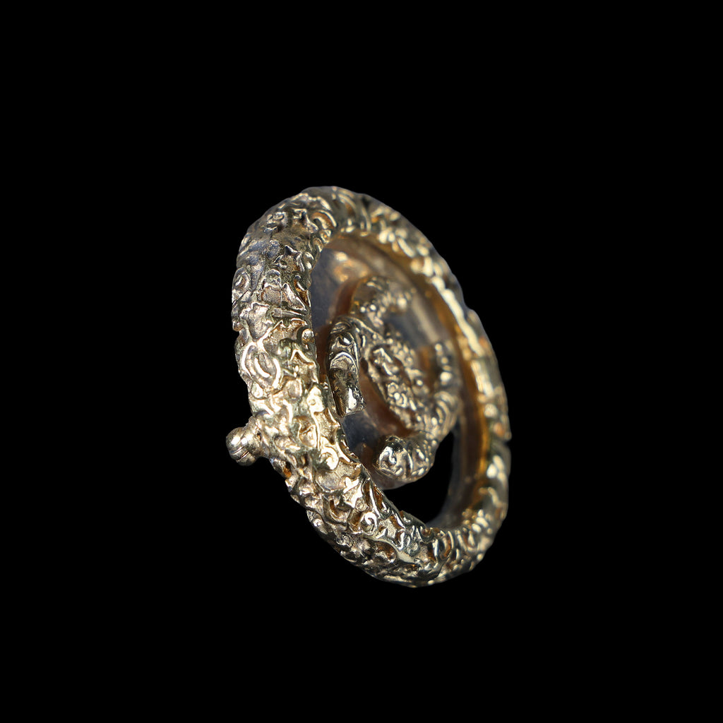Preowned CHANEL Vintage Coco Mark Medallion 93A Brooch GP Gold | Luxe Again Maison