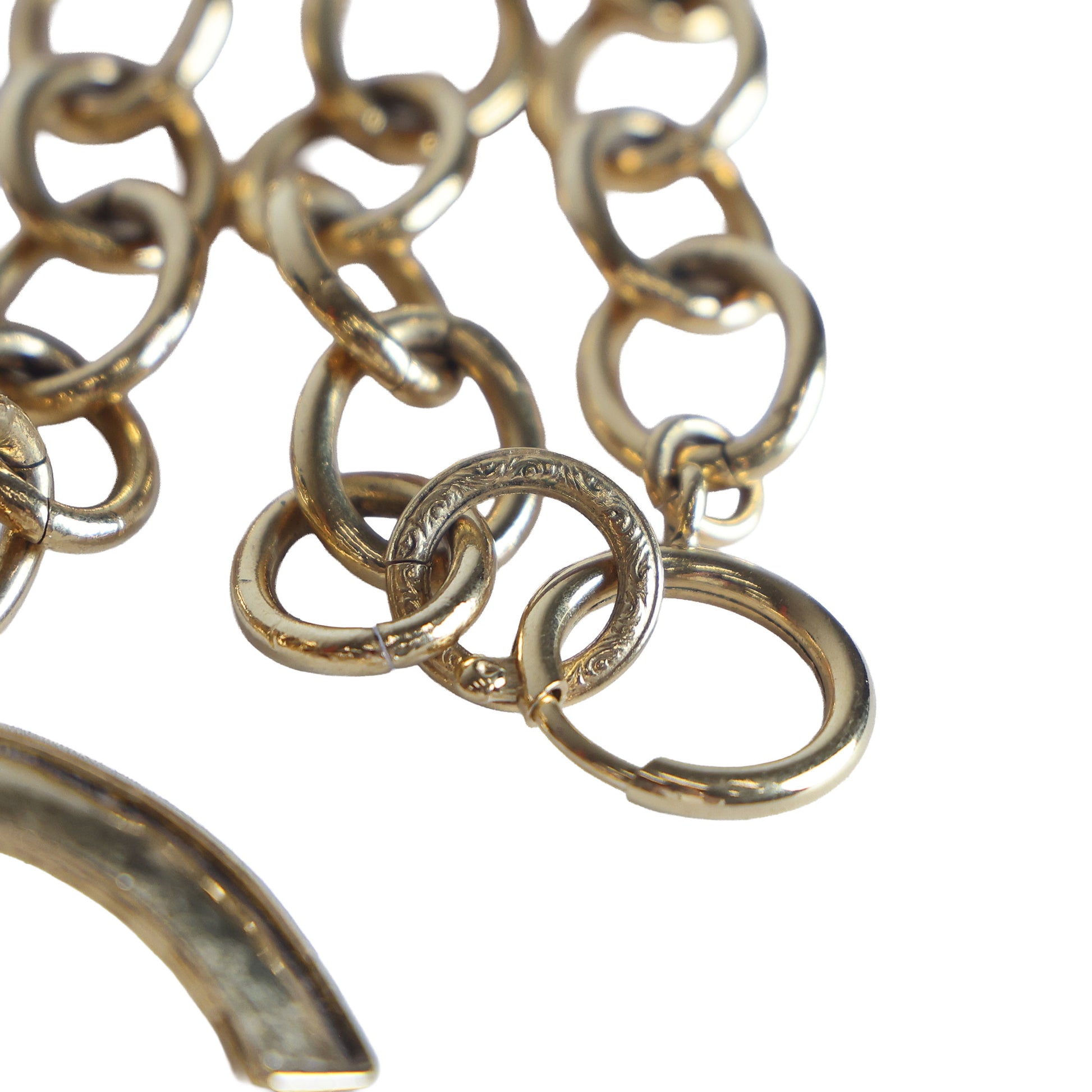 Preowned CHANEL Vintage Gold-Plated COCO Mark 94P Jumbo Necklace | Luxe Again Maison