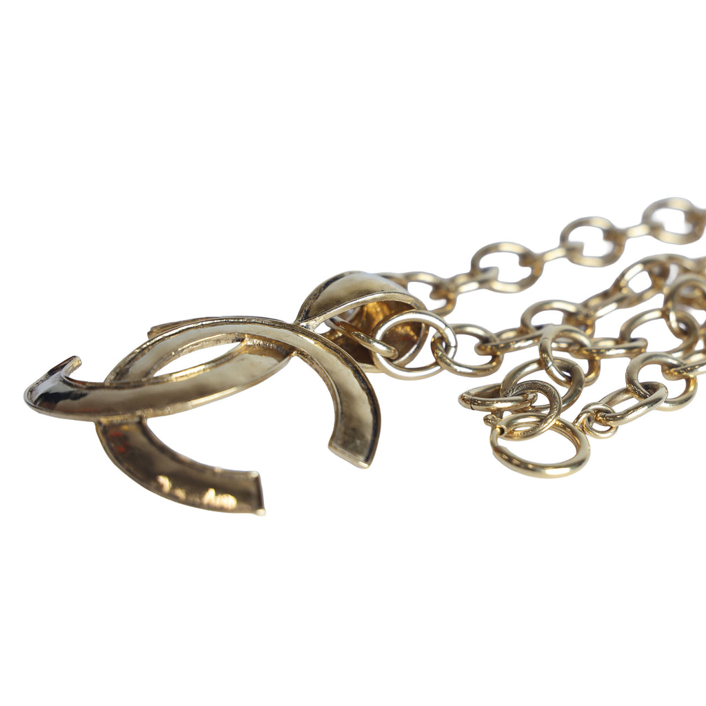 Preowned CHANEL Vintage Gold-Plated COCO Mark 94P Jumbo Necklace | Luxe Again Maison