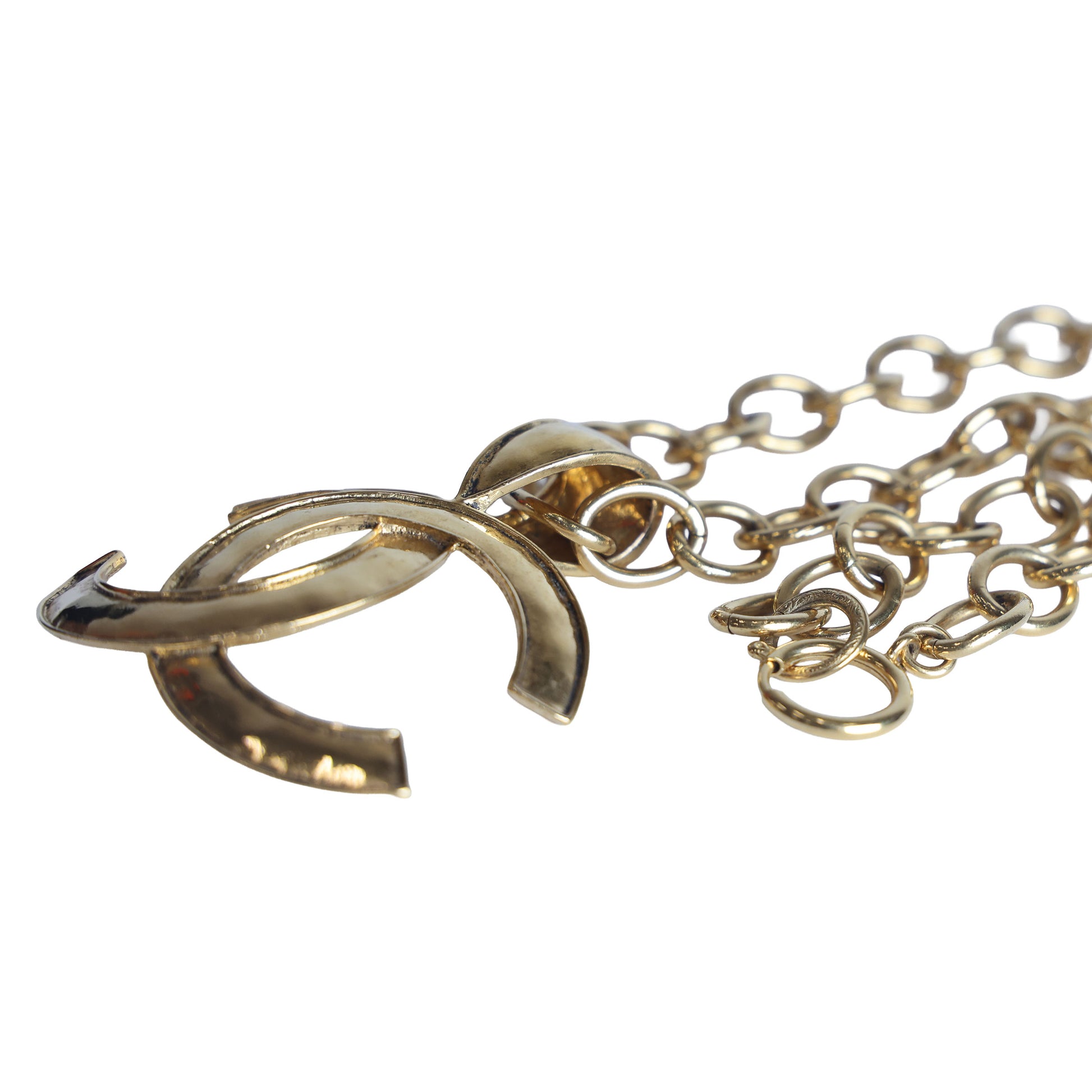 Preowned CHANEL Vintage Gold-Plated COCO Mark 94P Jumbo Necklace | Luxe Again Maison