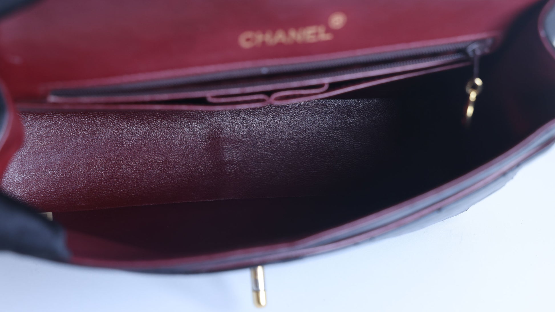 Preowned CHANEL Vintage Classic 11.12 (Medium Double Flap) Handbag Black Gold Hardware 1XXXXX3 | Luxe Again Maison