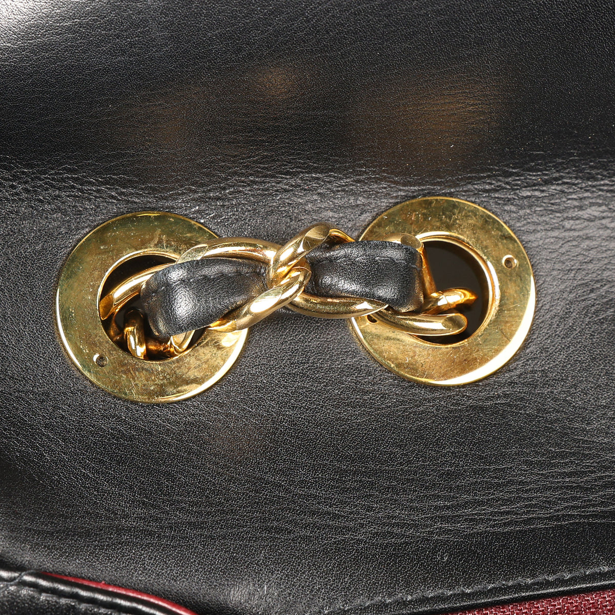 Preowned CHANEL Vintage Matelasse 34 Maxi Classic Flap Black Lambskin GHW 31XXX47 | Luxe Again Maison