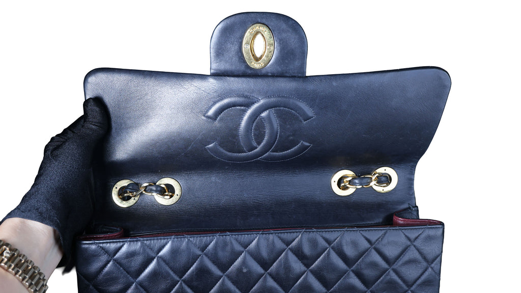 Preowned CHANEL Vintage Matelasse 34 Maxi Classic Flap Black GHW | Luxe Again Maison