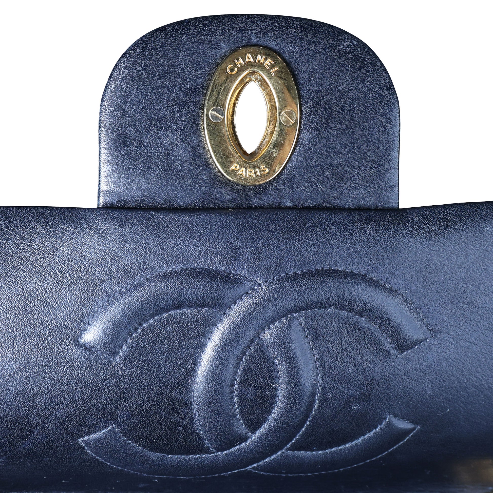 Preowned CHANEL Vintage Matelasse 34 Maxi Classic Flap Black GHW | Luxe Again Maison