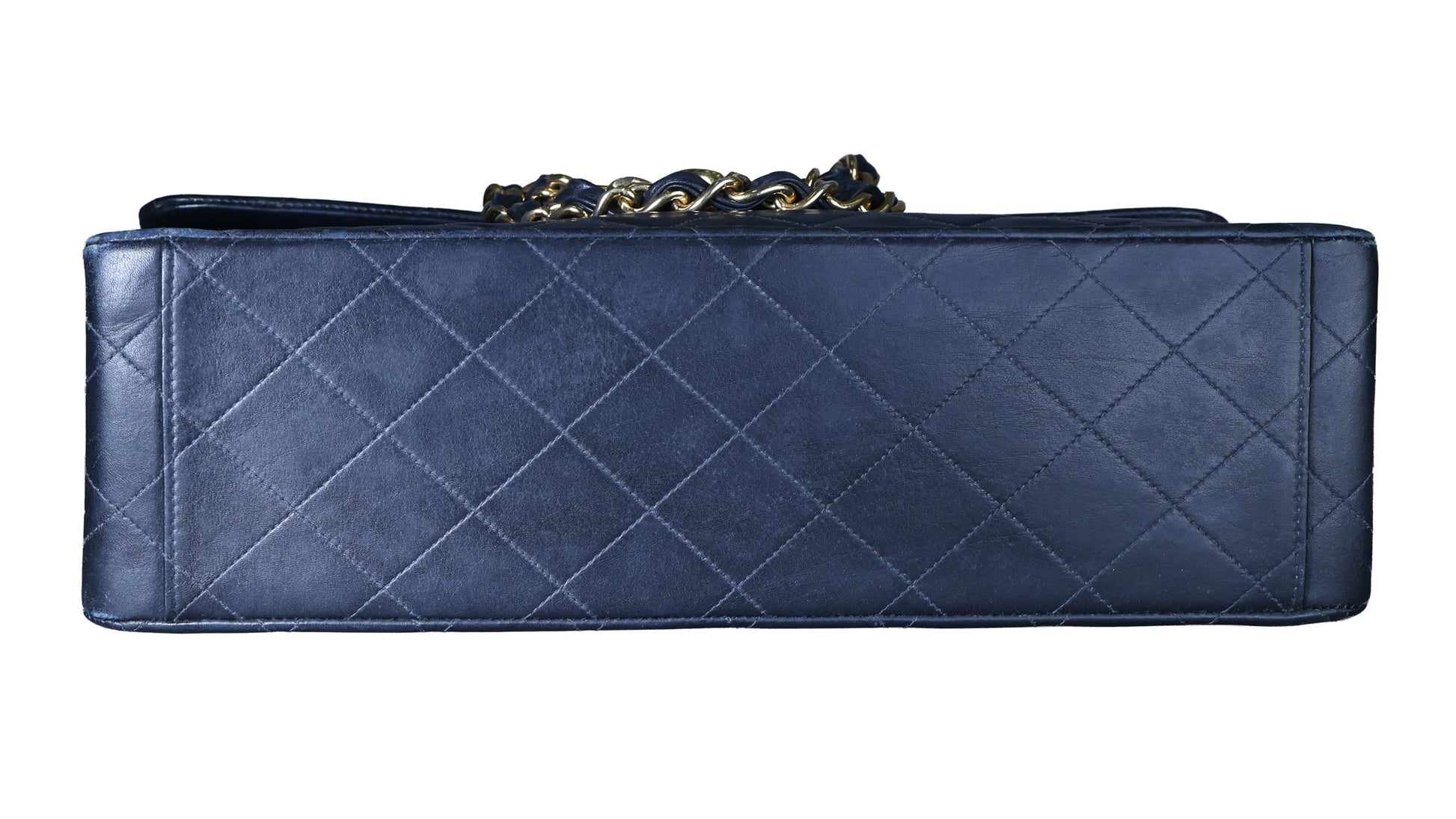 Preowned CHANEL Vintage Matelasse 34 Maxi Classic Flap Black GHW | Luxe Again Maison