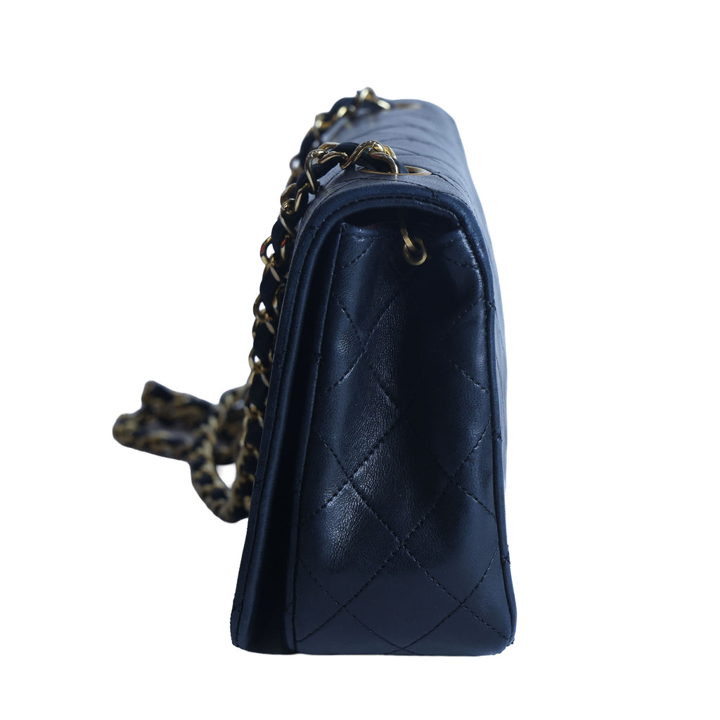 Preowned CHANEL Vintage Matelasse Lambskin 23 Full Flap Black 1XXXX9 | Luxe Again Maison