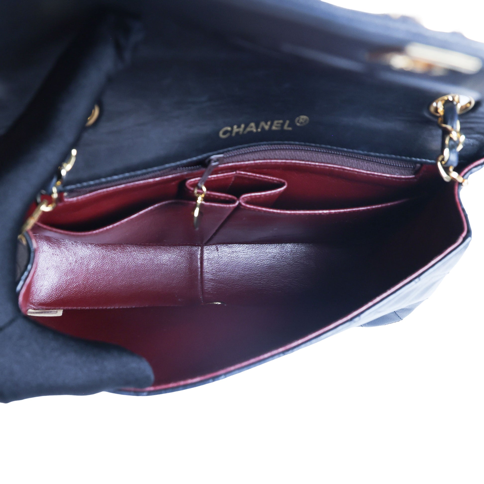 Preowned CHANEL Vintage Matelasse Lambskin 23 Full Flap Black 1XXXX9 | Luxe Again Maison