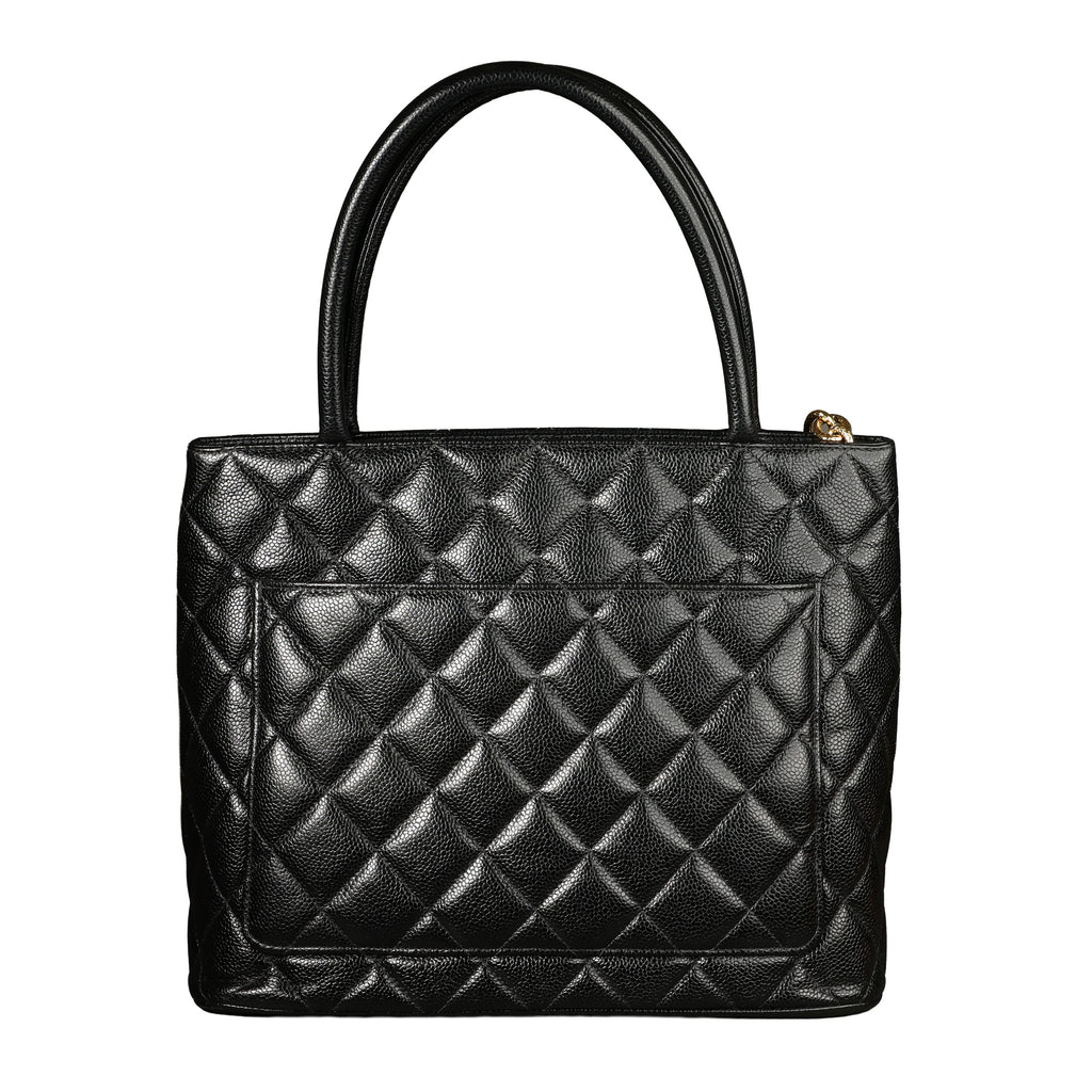 Preowned CHANEL Vintage Re-Release Caviar Skin Tote Black GHW 540XXXX | Luxe Again Maison