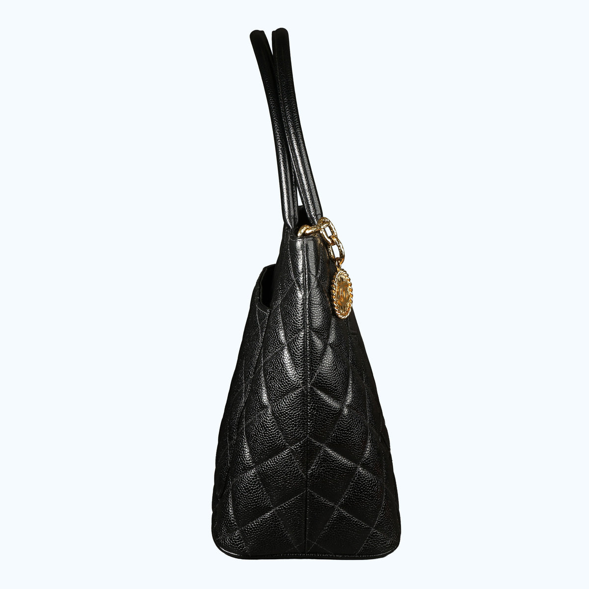 Preowned CHANEL Vintage Re-Release Caviar Skin Tote Black GHW 540XXXX | Luxe Again Maison