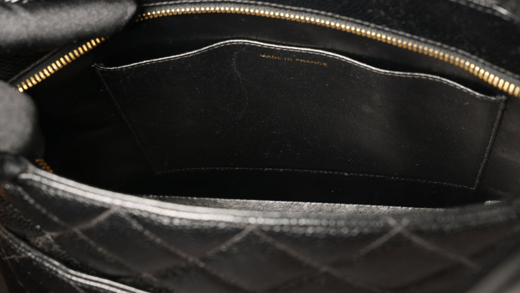 Preowned CHANEL Vintage Re-Release Caviar Skin Tote Black GHW 540XXXX | Luxe Again Maison