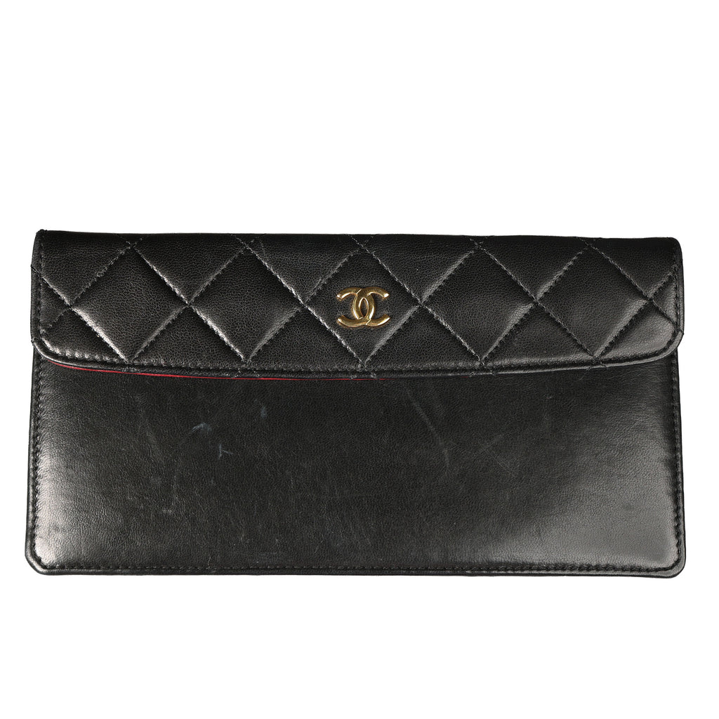 Preowned CHANEL Vintage Single Flap Matelasse Black Lambskin GHW 14XXX73 | Luxe Again Maison