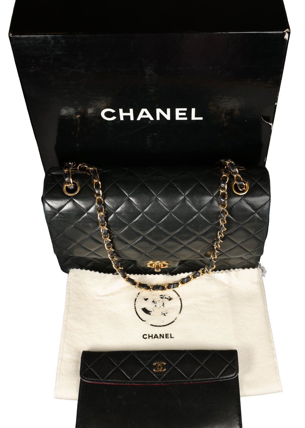 Preowned CHANEL Vintage Single Flap Matelasse Black Lambskin GHW 14XXX73 | Luxe Again Maison