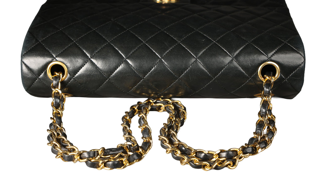 Preowned CHANEL Vintage Single Flap Matelasse Black Lambskin GHW 14XXX73 | Luxe Again Maison