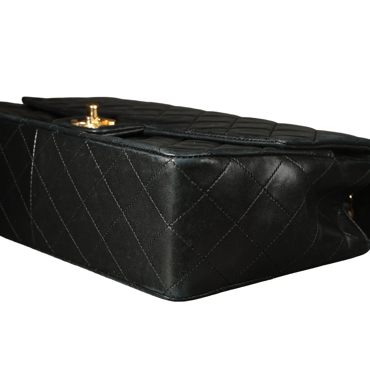 Preowned CHANEL Vintage Single Flap Matelasse Black Lambskin GHW 14XXX73 | Luxe Again Maison