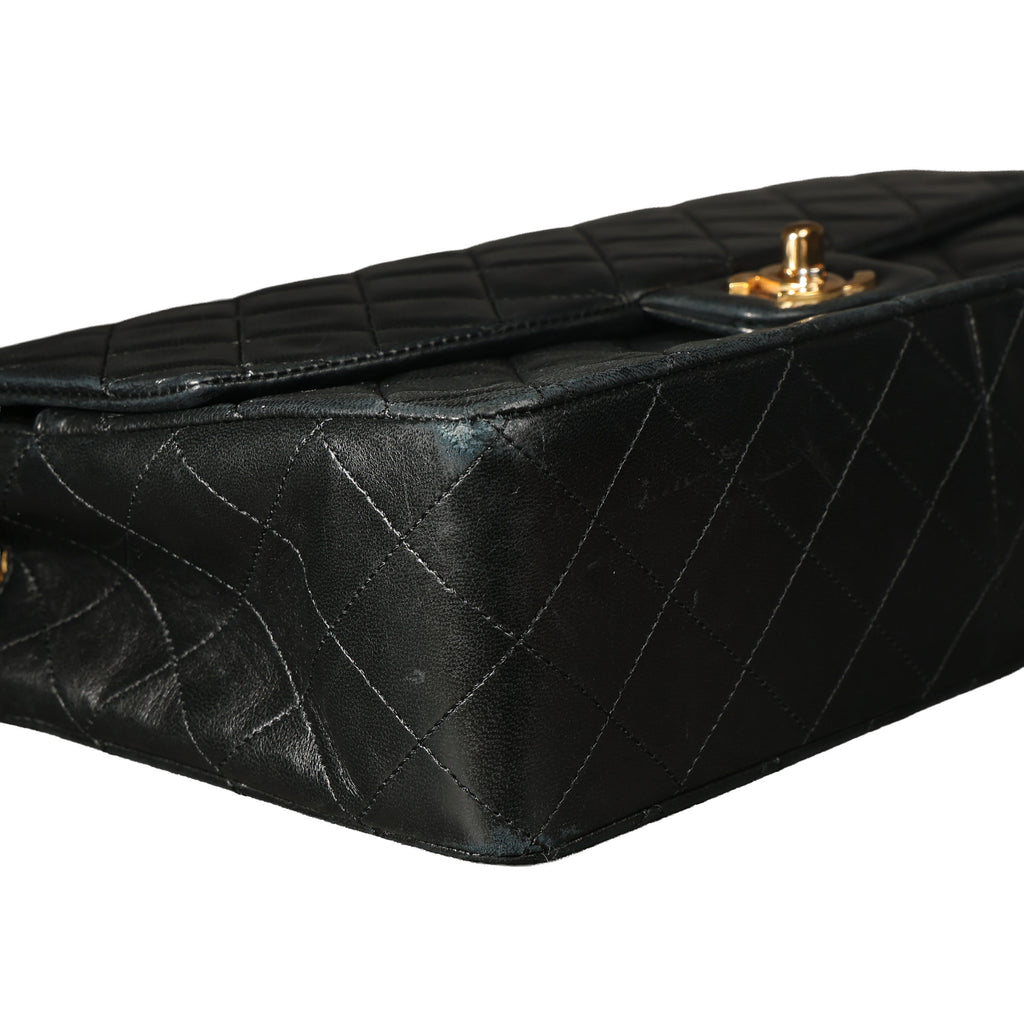 Preowned CHANEL Vintage Single Flap Matelasse Black Lambskin GHW 14XXX73 | Luxe Again Maison