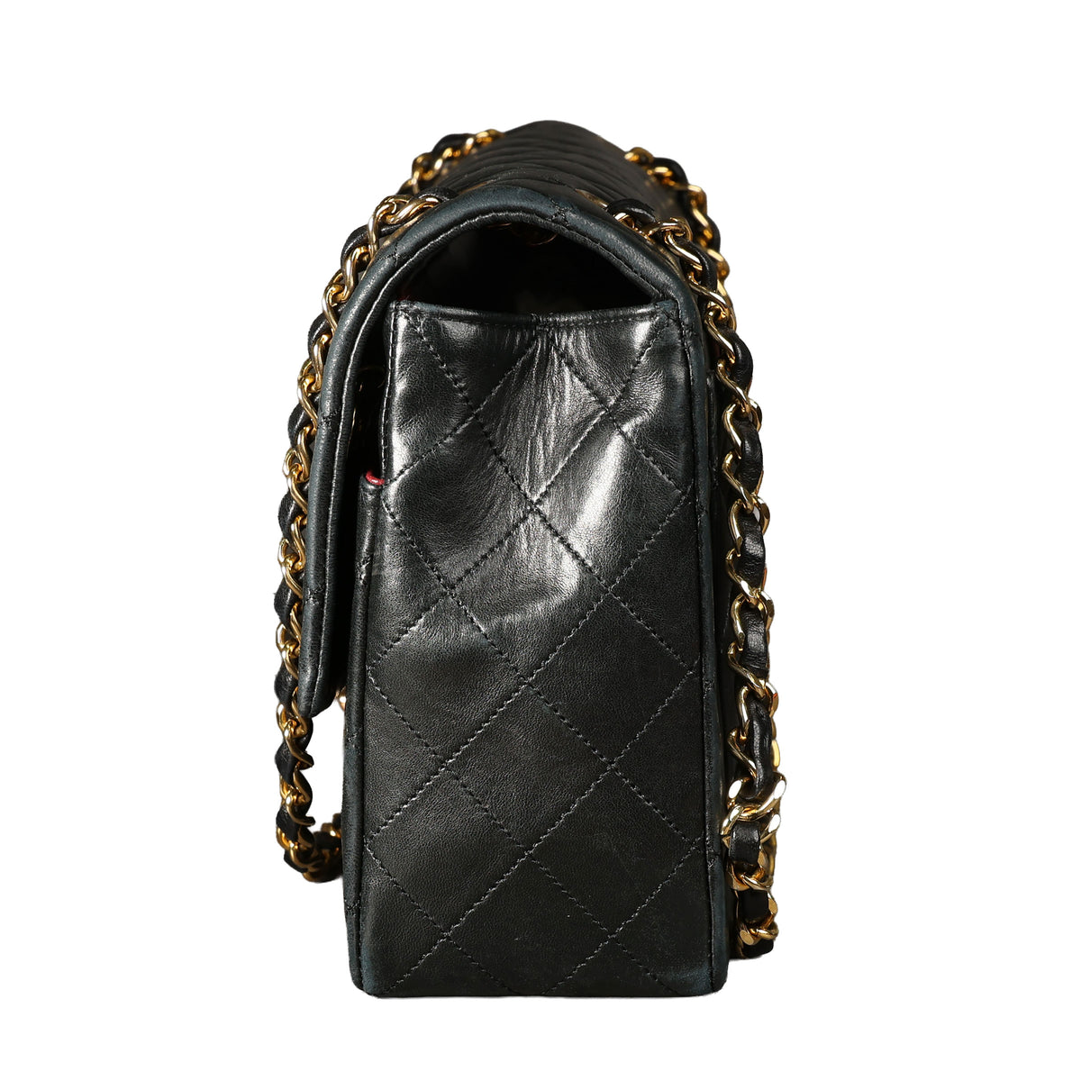 Preowned CHANEL Vintage Single Flap Matelasse Black Lambskin GHW 14XXX73 | Luxe Again Maison