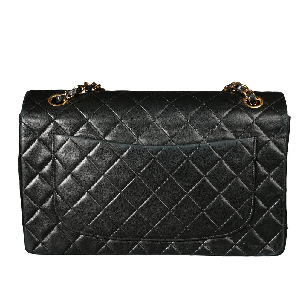 Preowned CHANEL Vintage Single Flap Matelasse Black Lambskin GHW 14XXX73 | Luxe Again Maison