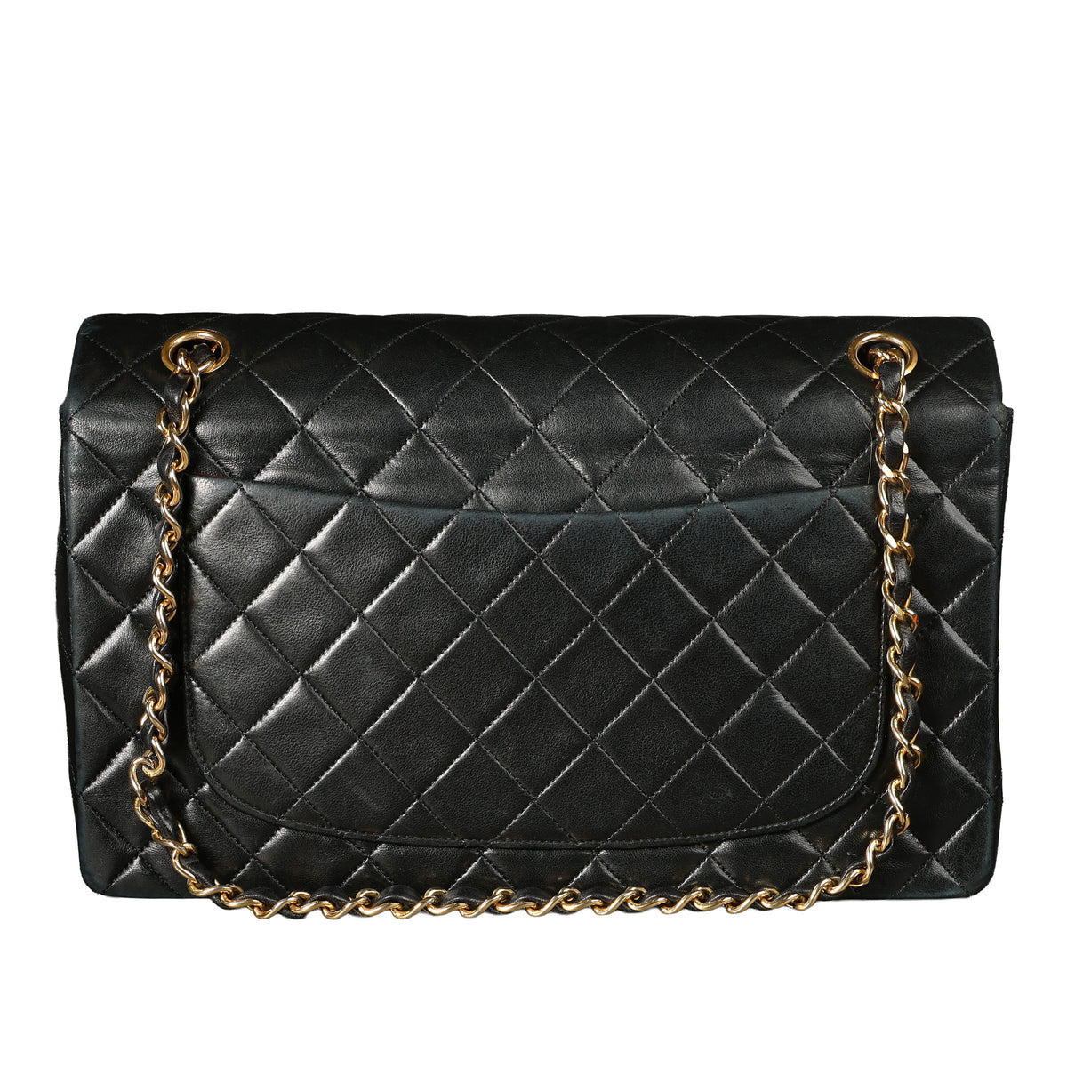 Preowned CHANEL Vintage Single Flap Matelasse Black Lambskin GHW 14XXX73 | Luxe Again Maison