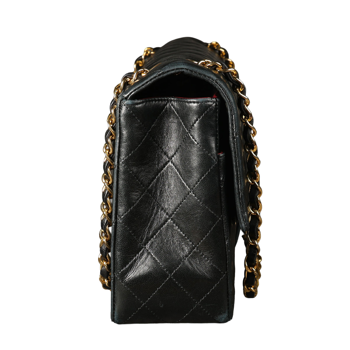 Preowned CHANEL Vintage Single Flap Matelasse Black Lambskin GHW 14XXX73 | Luxe Again Maison