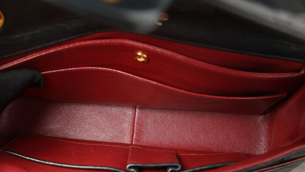 Preowned CHANEL Vintage Single Flap Matelasse Black Lambskin GHW 14XXX73 | Luxe Again Maison