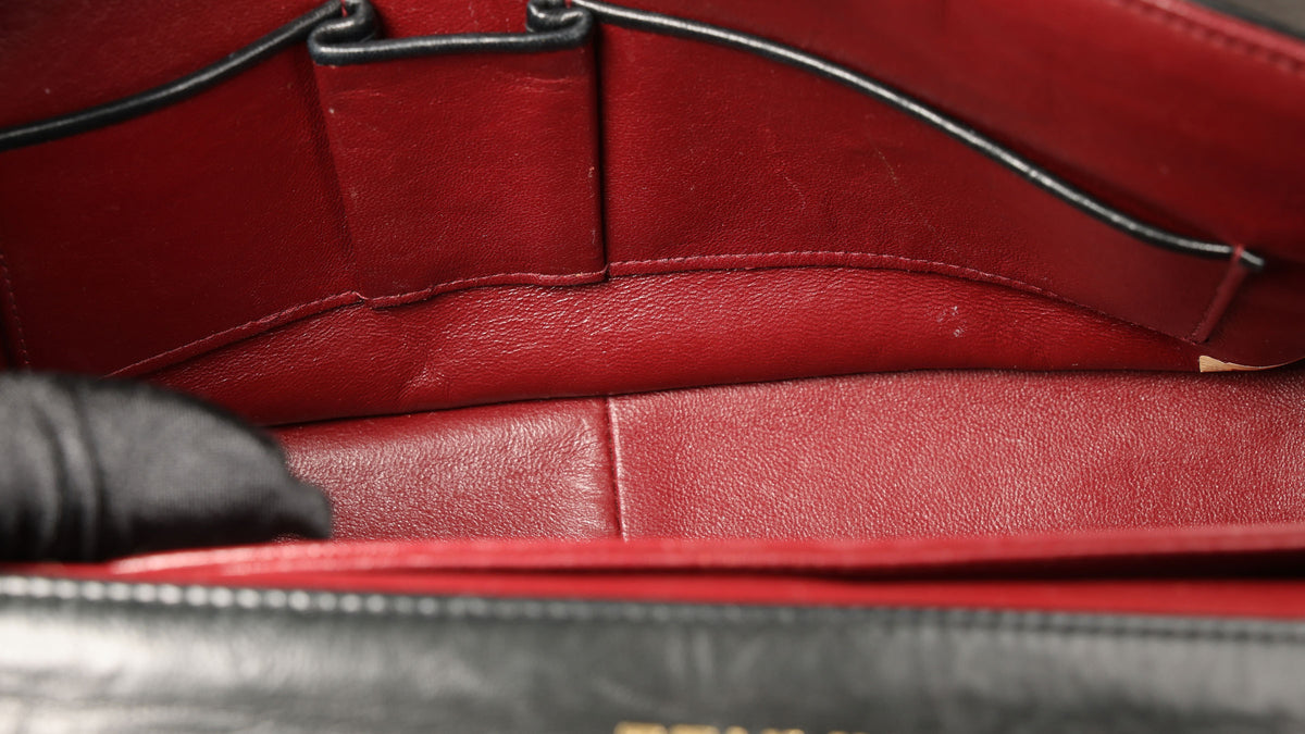 Preowned CHANEL Vintage Single Flap Matelasse Black Lambskin GHW 14XXX73 | Luxe Again Maison