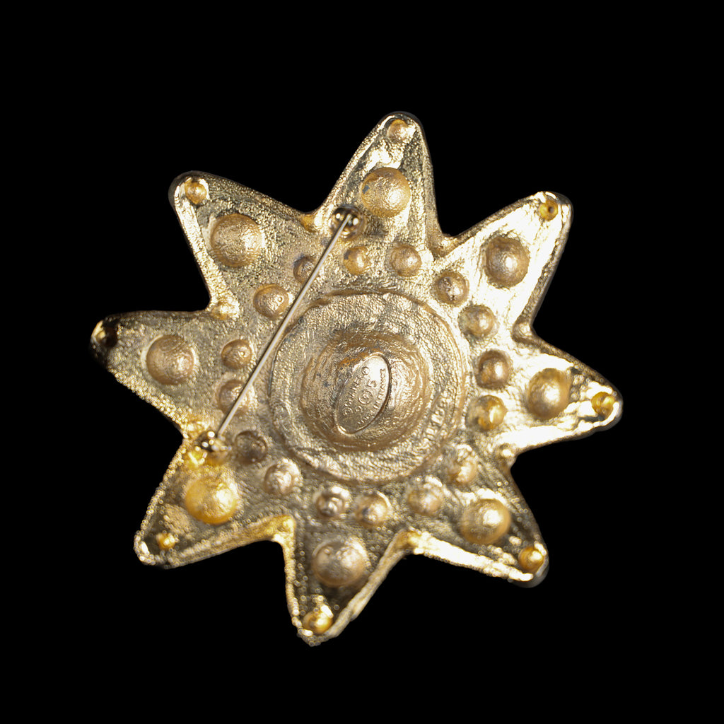 Preowned CHANEL Vintage Coco Mark Star 25 Brooch GP Gold | Luxe Again Maison