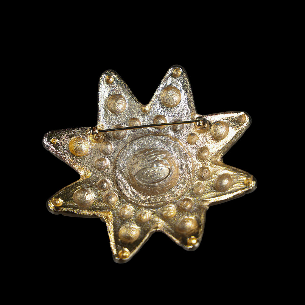 Preowned CHANEL Vintage Coco Mark Star 25 Brooch GP Gold | Luxe Again Maison
